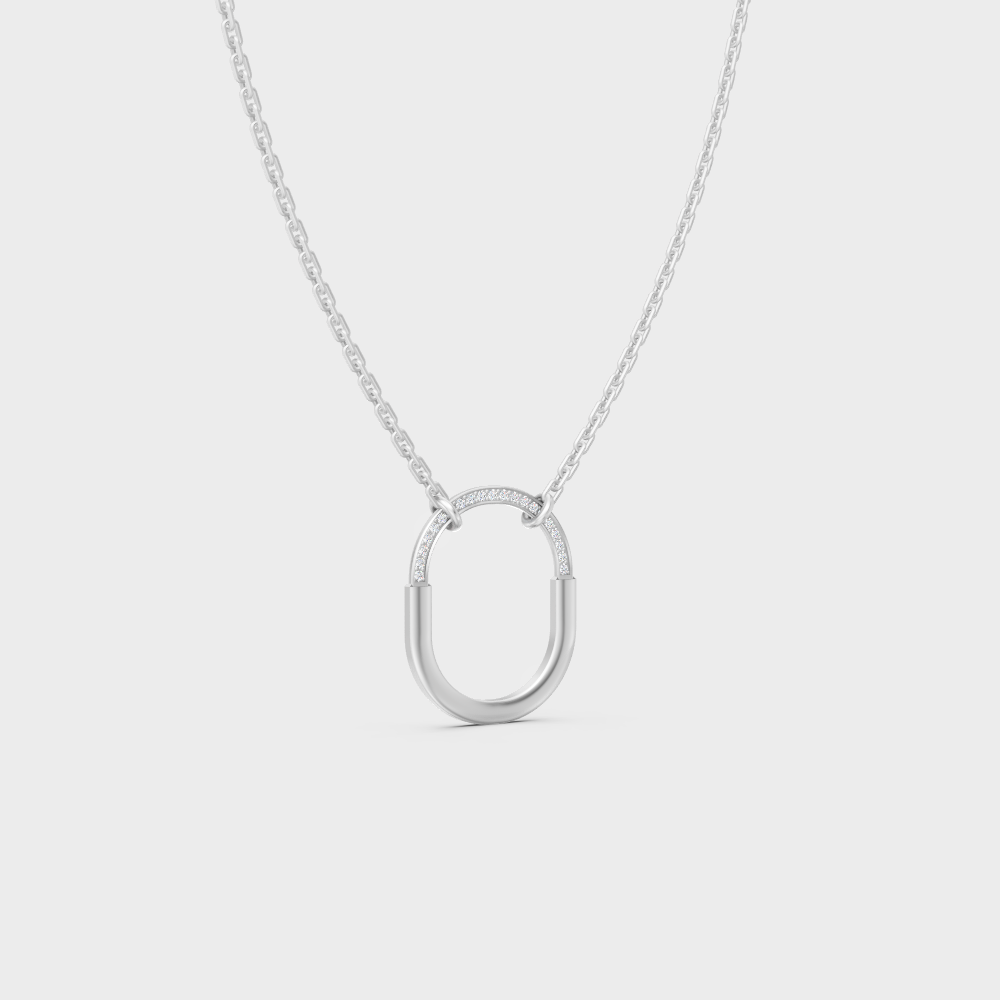0.11 Ct Round Lab-Grown Diamond Pendant With Chain In 950 Platinum