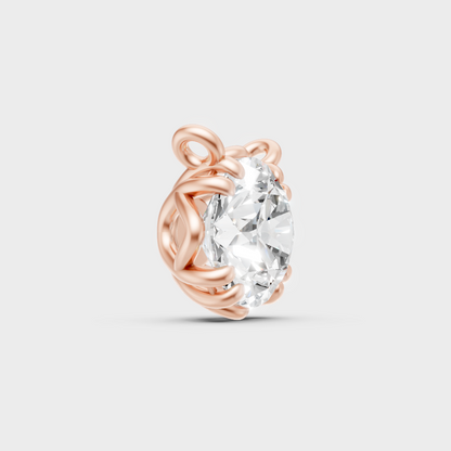 Elegant 1 Ct Lab-Grown Diamond Pendant Rose Gold
