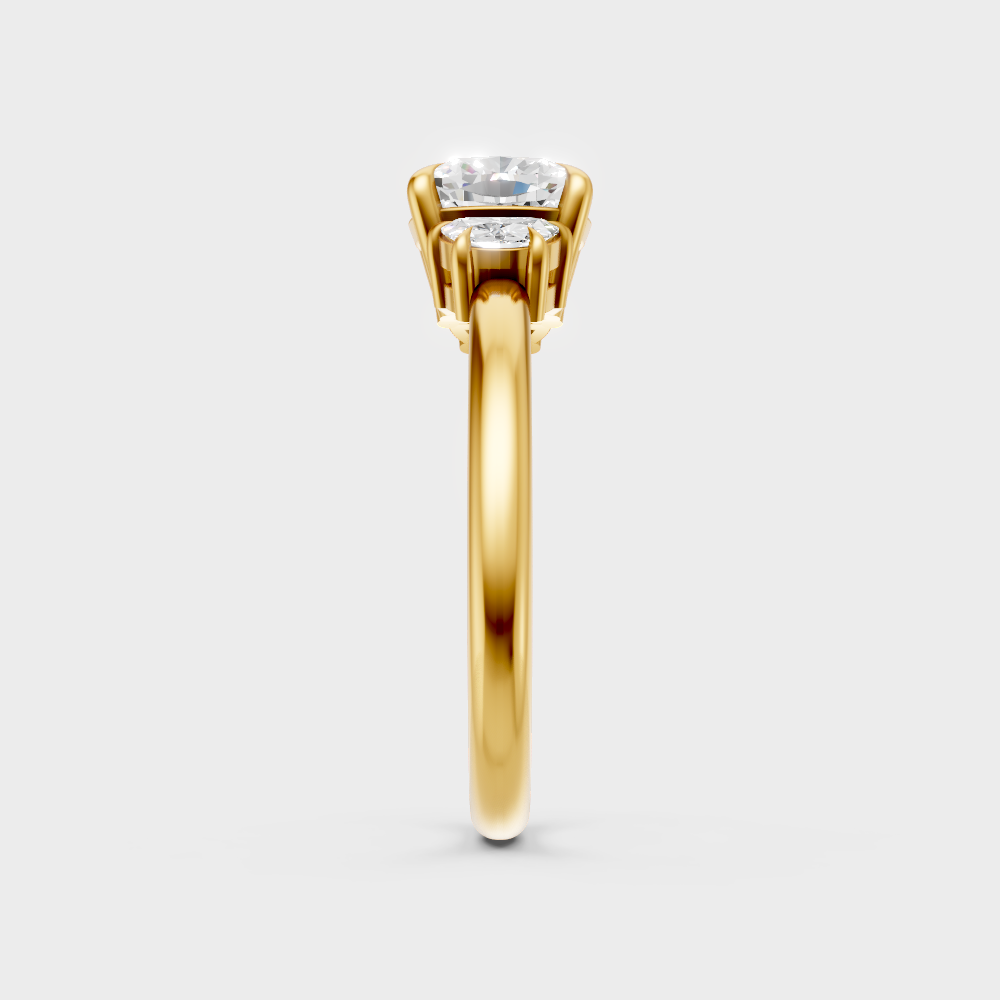 14K Yellow Gold 1.64 Carat Round-Cut Lab-Grown Diamond Ring For Ethical Luxury