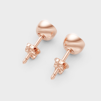 Luxury Round Cut Lab-Grown Diamond Earrings In Hallmark Rose Gold