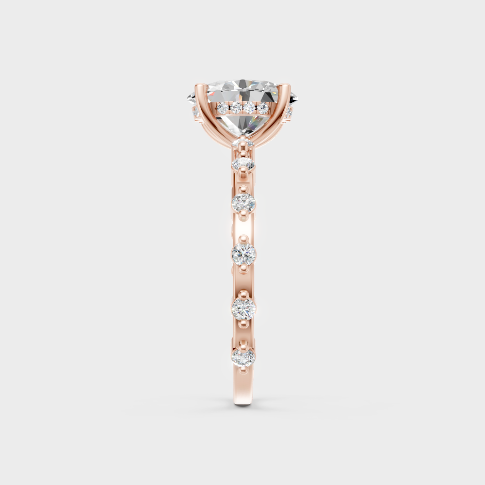 rose gold multi-shape lab-grown diamond ring for modern ethical luxury