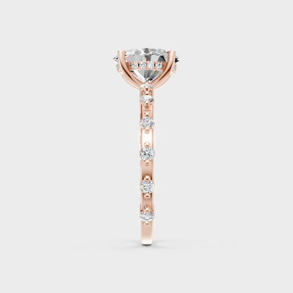 rose gold multi-shape lab-grown diamond ring for modern ethical luxury