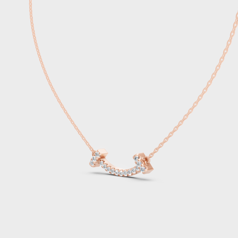 Luxury Round Lab-Grown Diamond Pendant 0.38 Ct Rose Gold