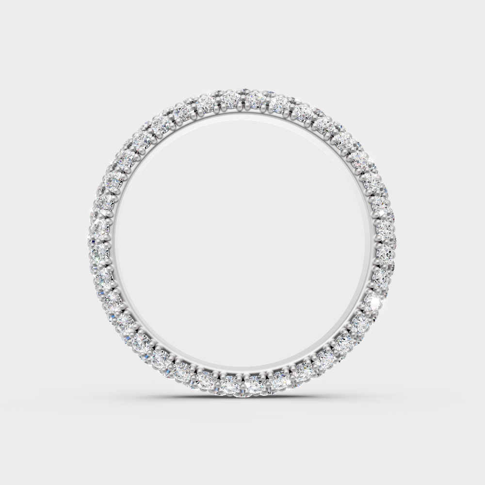  High-Polish 950 Platinum Round Lab Diamond Band For Maximum Shine