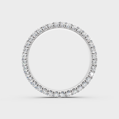  High-Polish 950 Platinum Round Lab Diamond Band For Maximum Shine