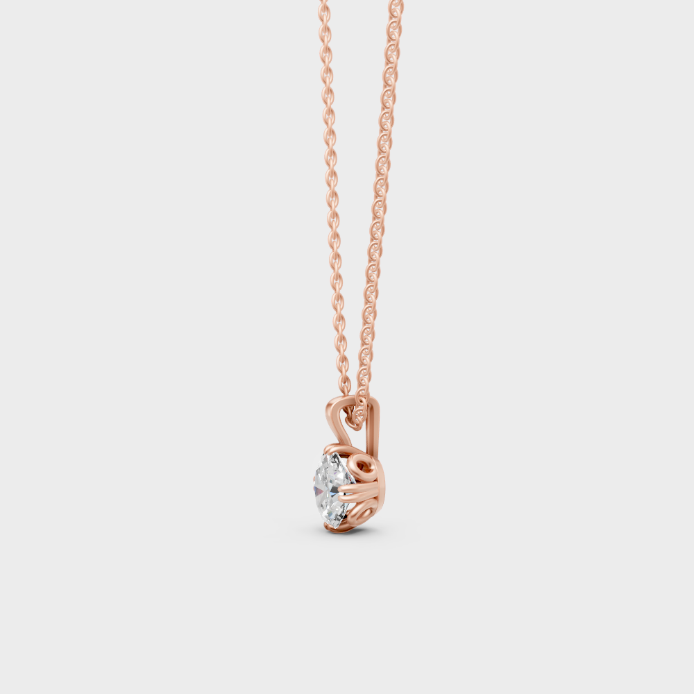 Modern 9K Rose Gold Jewelry With A Brilliant Sustainable Oval Diamond