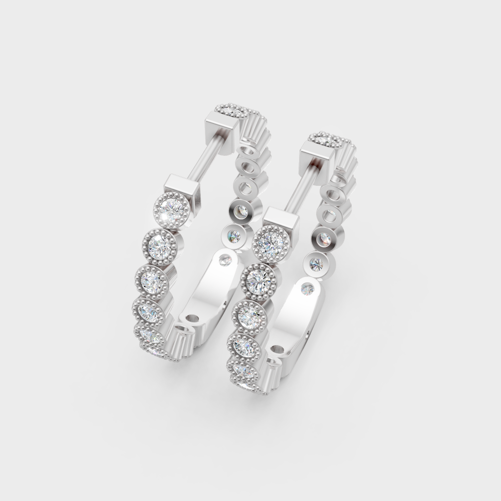 Certified lab-grown diamond earrings in 950 platinum for sensitive skin