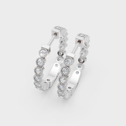 Certified lab-grown diamond earrings in 950 platinum for sensitive skin