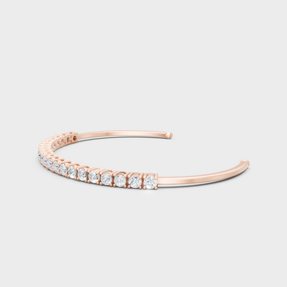 Hallmark Gold Lab Diamond Open Bracelet Rose Gold
