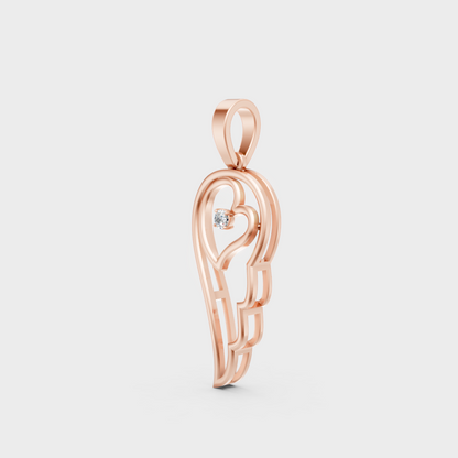 Rose Gold Round-Cut Lab-Grown Diamond Pendant For Modern Ethical Luxury