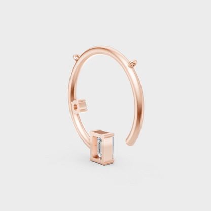 Ethical Lab-Grown Two Stone Diamond Pendant In Rose Gold