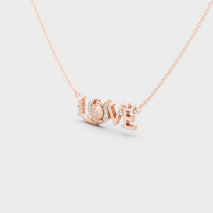 Minimal Round Cut Lab-Grown Diamond Pendant In Rose Gold
