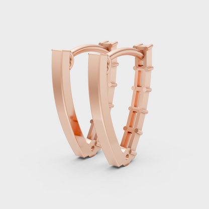 Fine Jewelry Lab-Grown Diamond Hoops In Rose Gold