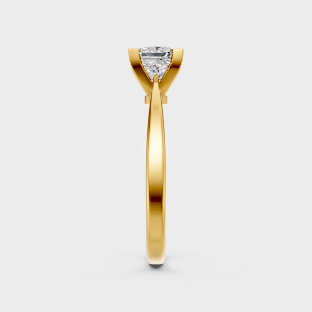  yellow gold princess diamond ring for a timeless and ethical marriage proposal