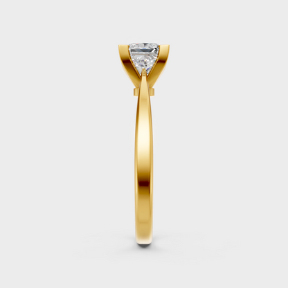  yellow gold princess diamond ring for a timeless and ethical marriage proposal