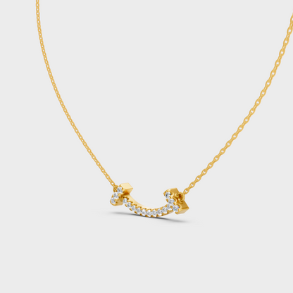 Luxury Round Lab-Grown Diamond Pendant 0.38 Ct Yellow Gold
