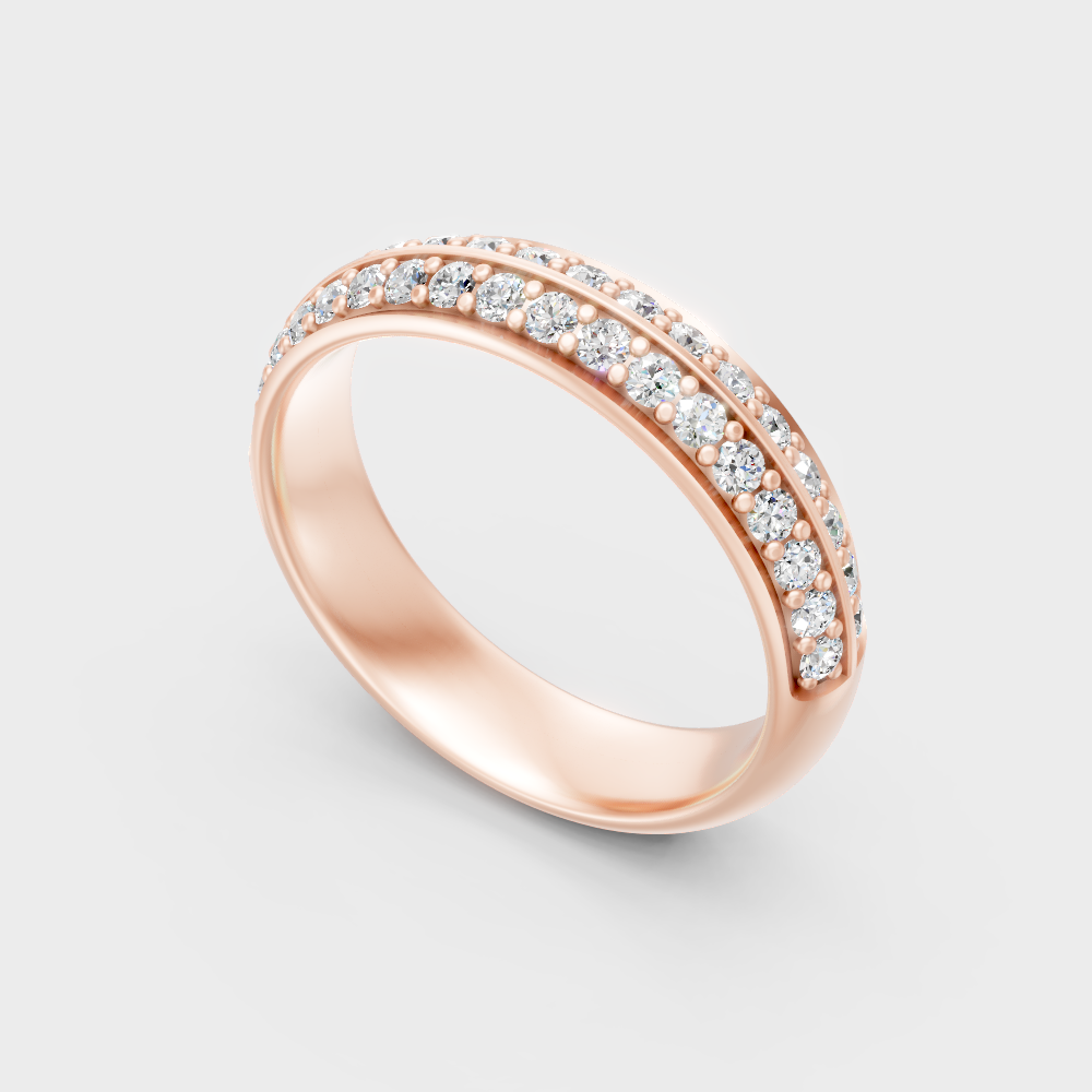  Rose Gold Round-Cut Lab-Grown Diamond Ring For Ethical Luxury
