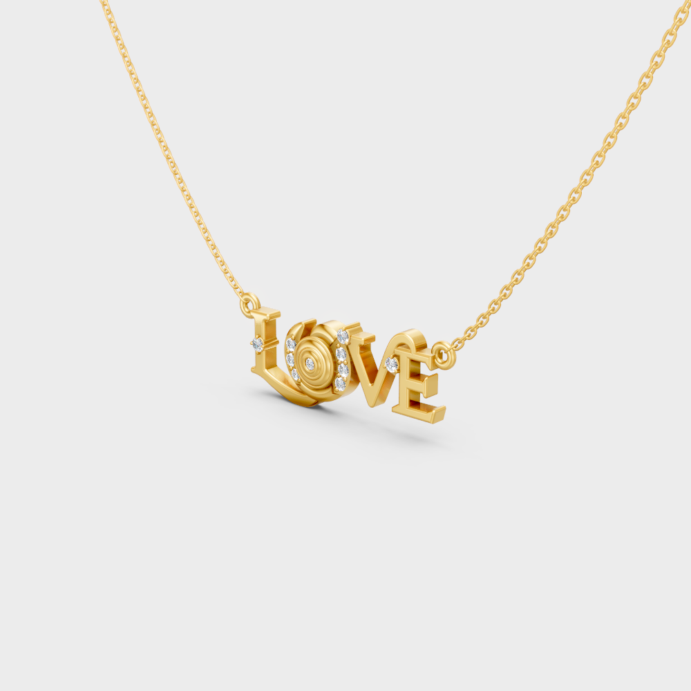 Minimal Round Cut Lab-Grown Diamond Pendant In Yellow Gold