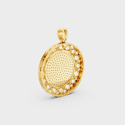 Yellow Gold Round Diamond Pendant For A Luxurious And Ethical Style