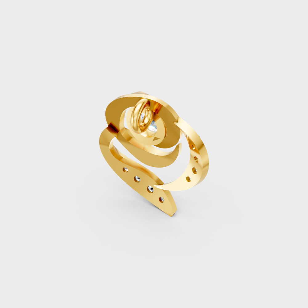 
Premium Yellow Gold Jewelry Showcasing A Round-Cut Lab-Grown Diamond