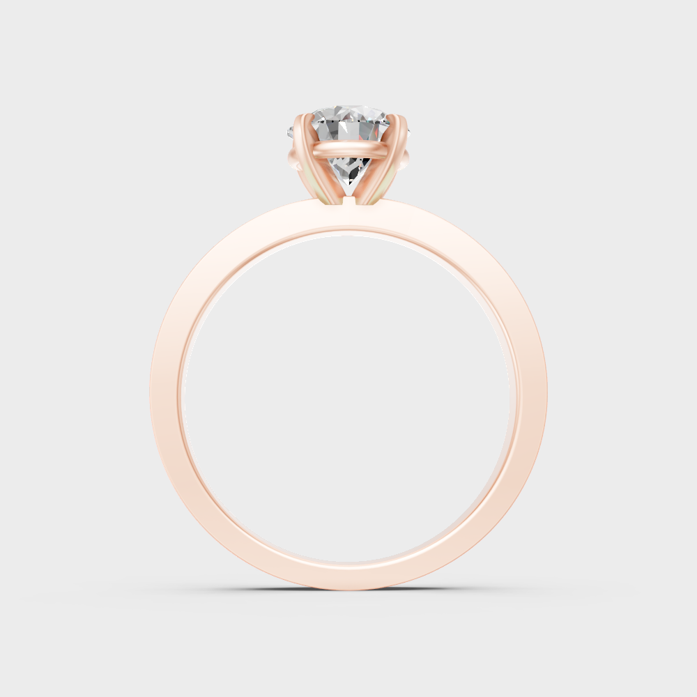 Modern Rose Gold Engagement Ring With A Brilliant Sustainable Diamond