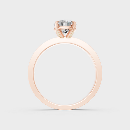Modern Rose Gold Engagement Ring With A Brilliant Sustainable Diamond