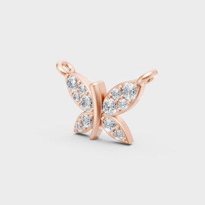 Modern 9K Rose Gold Diamond Pendant With A Brilliant Sustainable Diamond