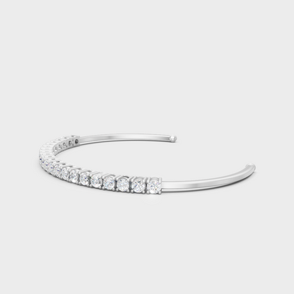 Premium Lab Diamond Open Bracelet Platinum