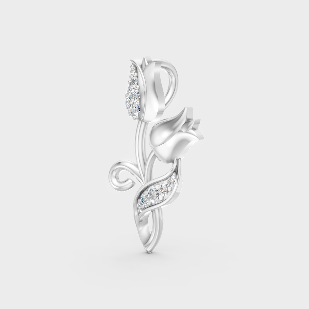 High-Polish 950 Platinum Round-Cut Lab Diamond Pendant For A Minimalist Look