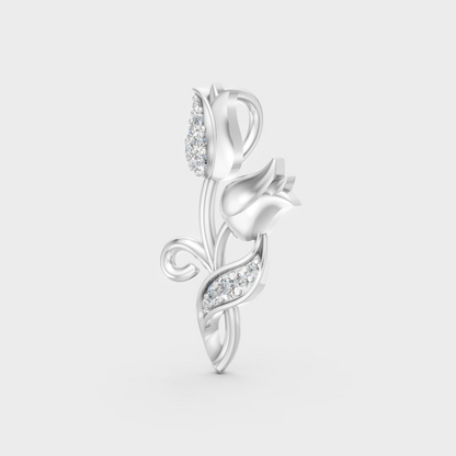 High-Polish 950 Platinum Round-Cut Lab Diamond Pendant For A Minimalist Look