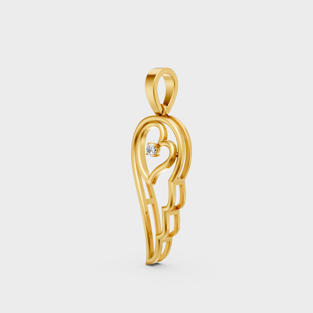 Yellow Gold Round Diamond Pendant For A Minimalist And Ethical Style