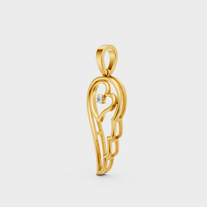 Yellow Gold Round Diamond Pendant For A Minimalist And Ethical Style