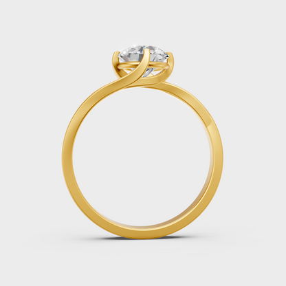Yellow Gold Round Diamond Ring Available 