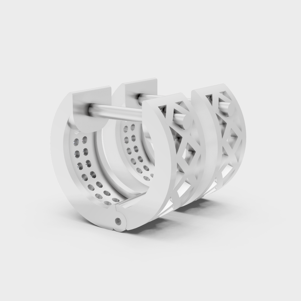 Timeless Men’s Diamond Hoop Earrings In White Gold Elegant Finish