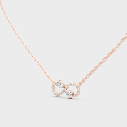 Luxury 0.71 Ct Infinity Lab-Grown Diamond Pendant Rose Gold