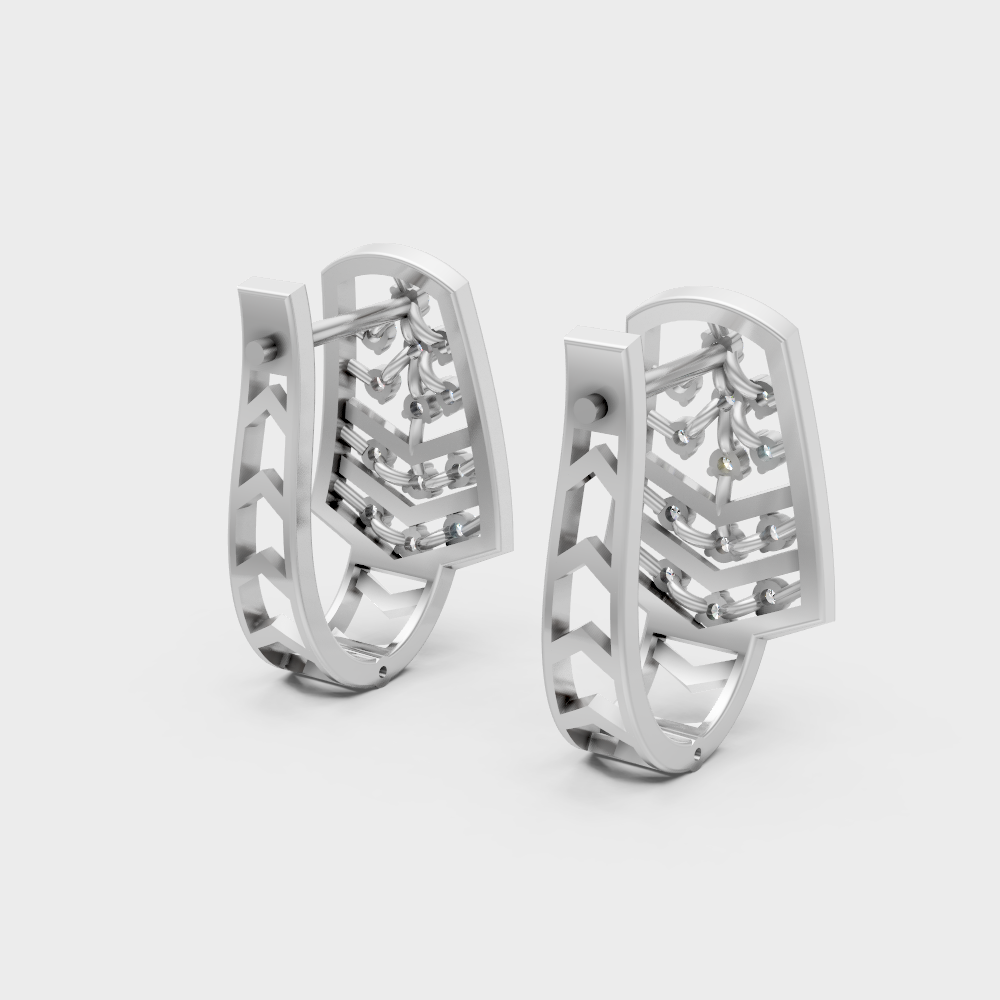 Hallmark White Gold GLI Certified Diamond Hoops 0.20 Ct TW