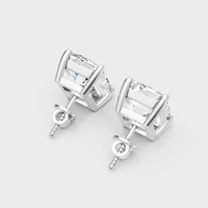Certified 2.50 Ct Emerald Diamond Earrings Platinum
