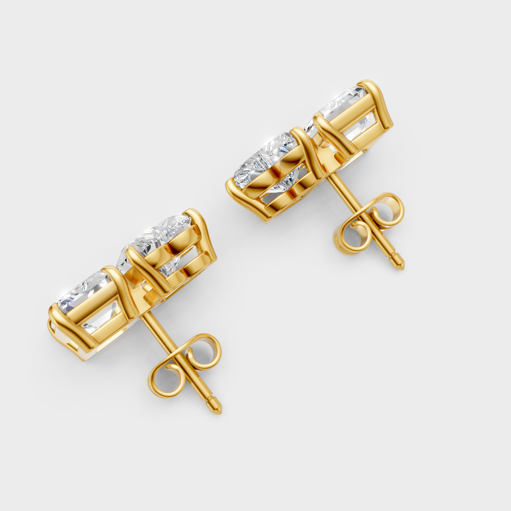 Certified Toi-Et-Moi 4 Carat Lab-Grown Diamond Stud Earrings In Yellow, Rose, White Gold And Platinum – Ethical Luxury Jewelry