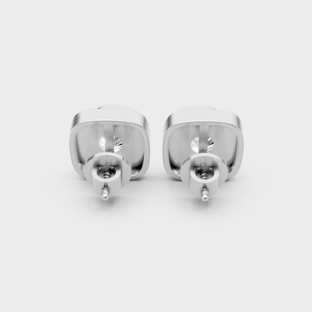 Timeless Lab Grown Diamond Stud Earrings In Platinum GLI Certified Jewelry