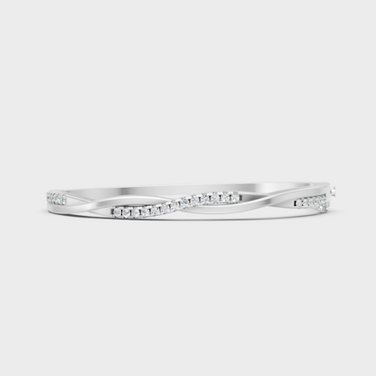 Minimal Lab-Grown Diamond Kada White Gold