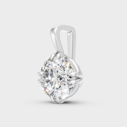 Certified Round Diamond Pendant 950 Platinum