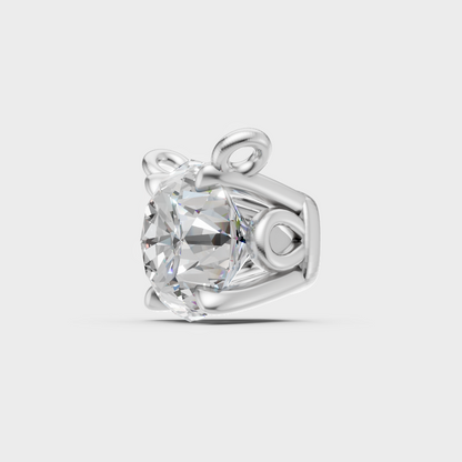 950 Platinum 1 Carat Round Cut Certified Lab-Grown Diamond