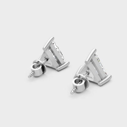 Luxury Triangle Lab-Grown Diamond Earrings Platinum