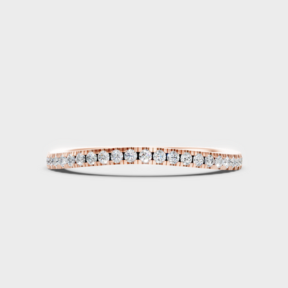 Unique Rose Gold Band Featuring A Certified Round Lab-Grown Diamond