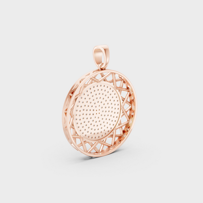 Blush Rose Gold Pendant With Hallmarked Round Lab Diamonds