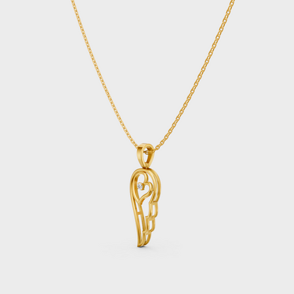 GLI Certified 0.045 Ct Round Lab-Grown Diamond Necklace Yellow Gold