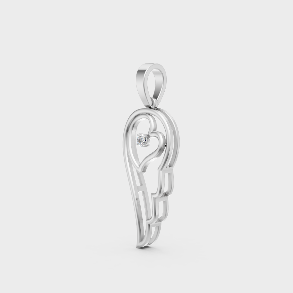  White Gold Round-Cut Lab Diamond Pendant For Sophisticated Eco-Friendly Luxury