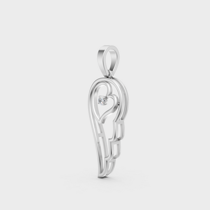  White Gold Round-Cut Lab Diamond Pendant For Sophisticated Eco-Friendly Luxury