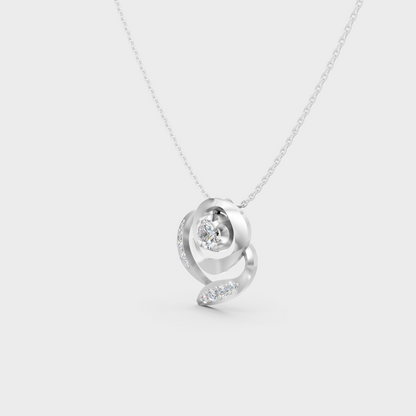Certified Lab-Grown Diamond Pendant Necklace 0.35 Ct Platinum