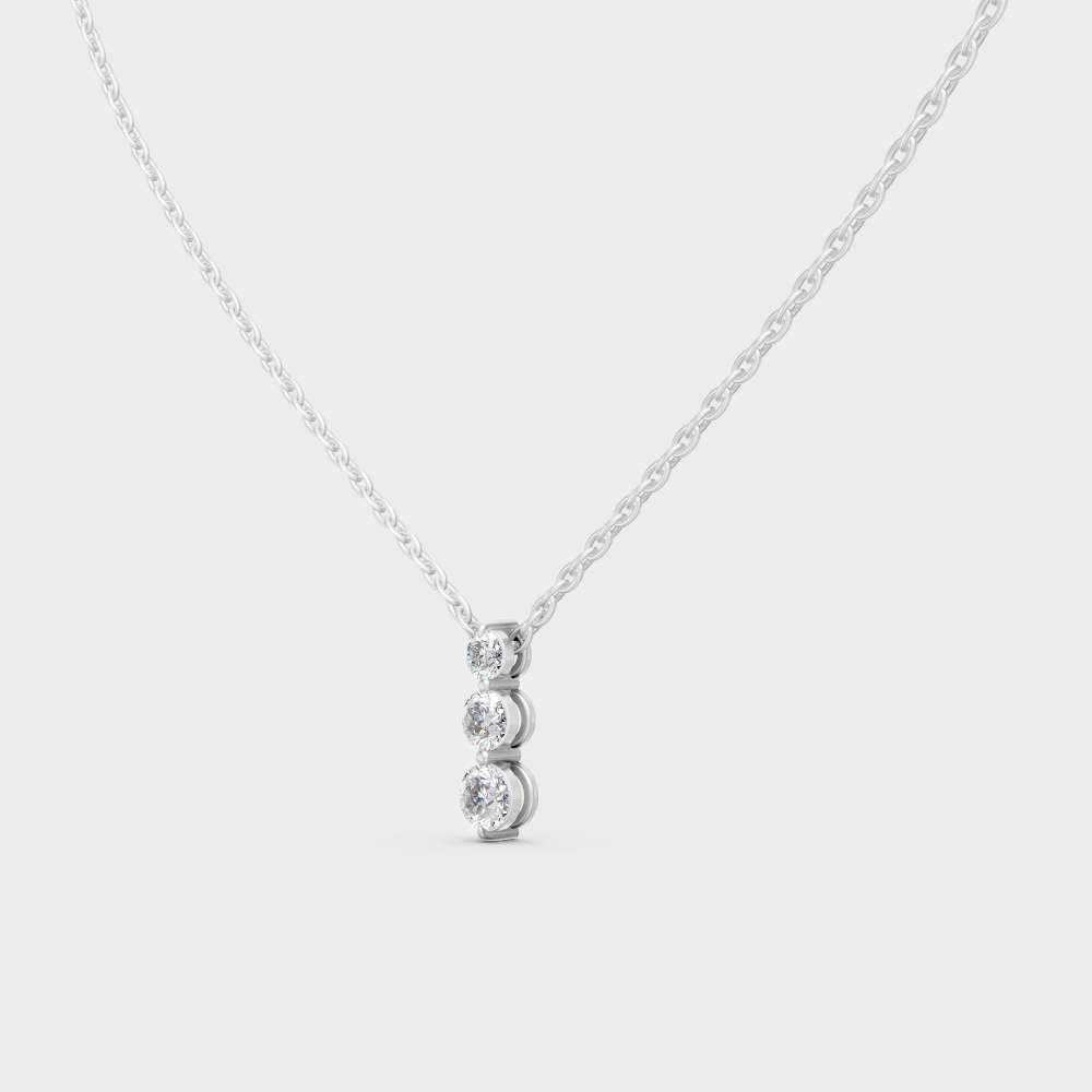 Certified Lab-Grown Diamond Solitaire Pendant 1.11 Ct Platinum